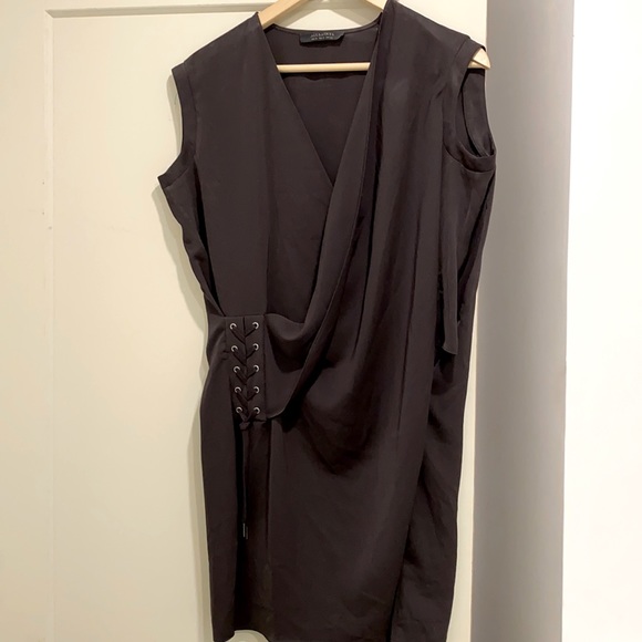 ALL SAINTS dress women size 4 charcoal - Picture 1 of 3